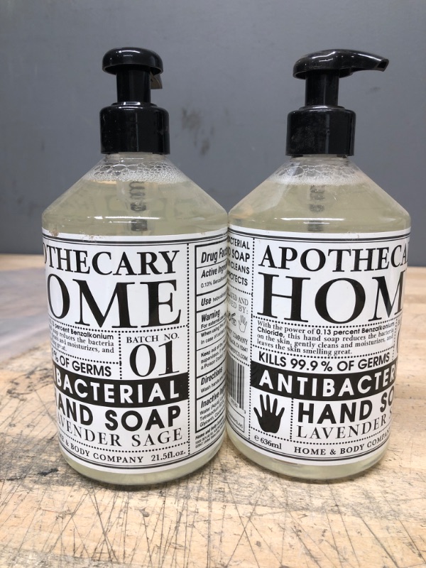 Photo 2 of * nonrefundable* 21.5 oz. Lavender Sage Home Apothecary Hand Soap 21.5 oz. Lavender Sage Home Apothecary Hand Soap
2 pack
exp. 12/2021