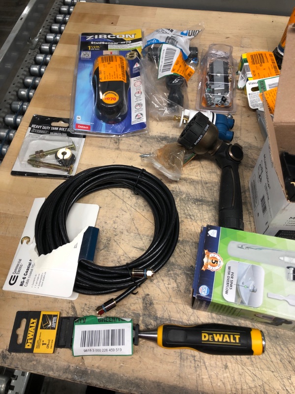 Photo 2 of *no returns and non refundable* bundle of misc small tools, plumbing and home goods plus accessories including pop up drain, caulk saver, studsensor, gear and more.