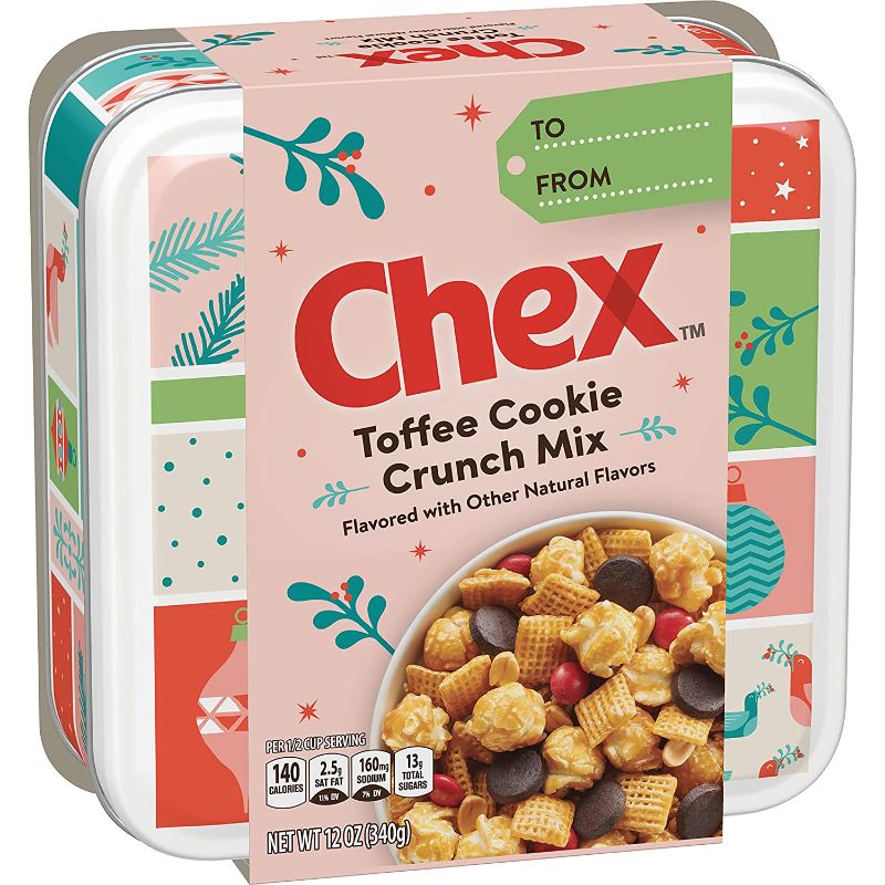 Photo 1 of **EXPIRES MAY 2022** Chex Mix Toffee Cookie Crunch, Holiday Gift Tin, 12 oz (2 PACK)
