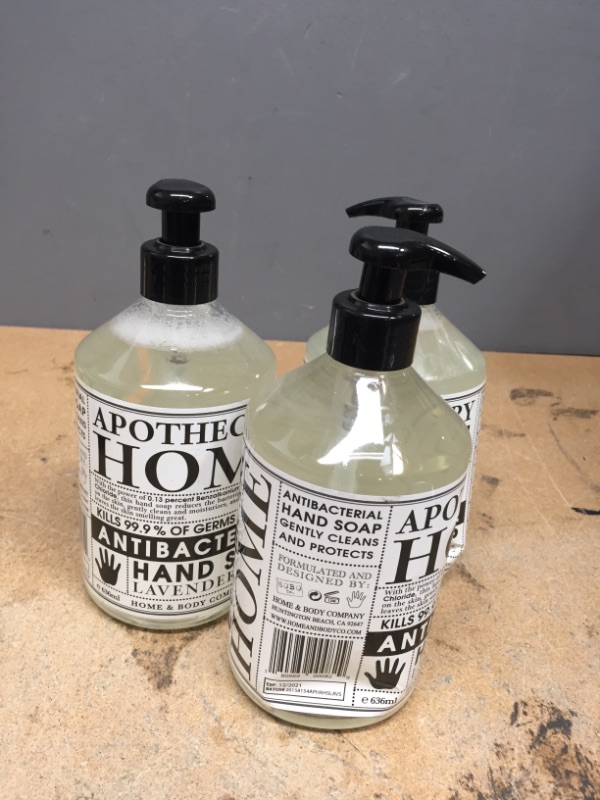 Photo 2 of **EXPIRED 2021** 21.5 oz. Lavender Sage Home Apothecary Antibacterial Hand Soap Lavender Sage (3-Pack) NON REFUNDABLE 

