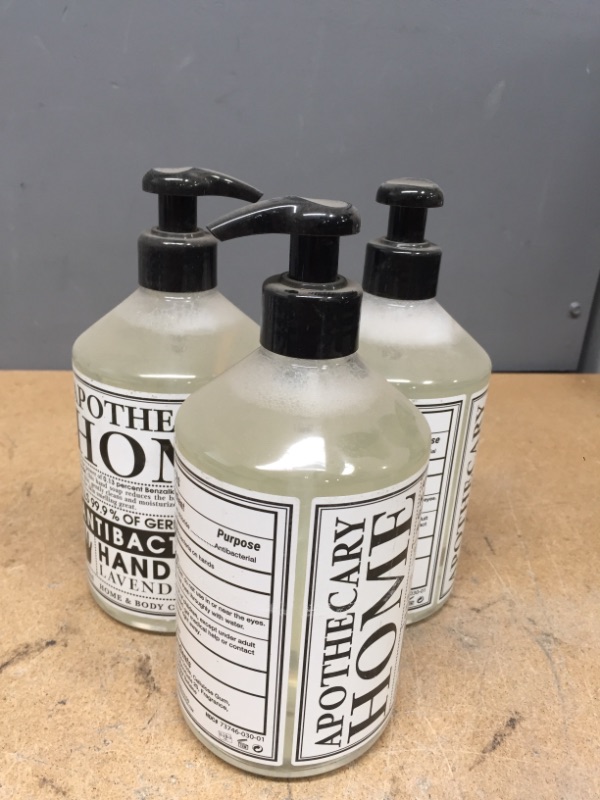 Photo 2 of **EXPIRED 2021** 21.5 oz. Lavender Sage Home Apothecary Antibacterial Hand Soap Lavender Sage (3-Pack) NON REFUNDABLE 
