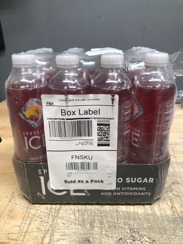 Photo 2 of *No refunds and non returnable* Exp.June 01, 2023
Sparkling Ice, Fruit Punch Sparkling Water, with Antioxidants and Vitamins, Zero Sugar, 17 fl oz Bottles (Pack of 12)