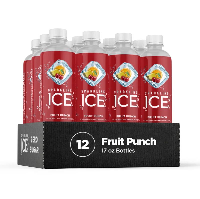 Photo 1 of *No refunds and non returnable* Exp.June 01, 2023
Sparkling Ice, Fruit Punch Sparkling Water, with Antioxidants and Vitamins, Zero Sugar, 17 fl oz Bottles (Pack of 12)