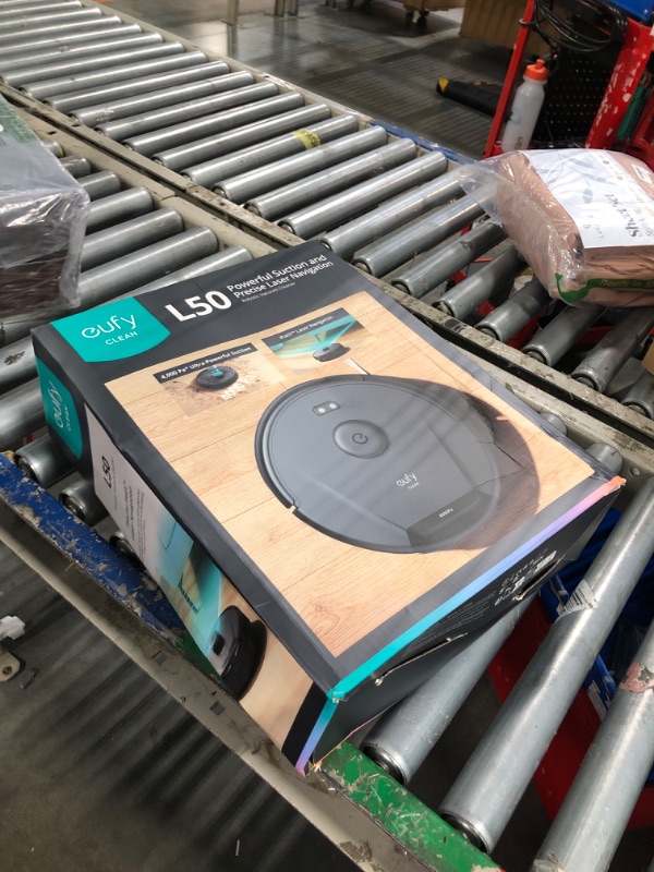 Photo 2 of ** use for parts**
eufy L50 Robot Vacuum with 4,000 Pa Powerful Suction, Precise iPath Laser Navigation, Customizable Al Mapping, Climb Up to 20 mm, Ideal for Hard Floor, Tile, and Carpet