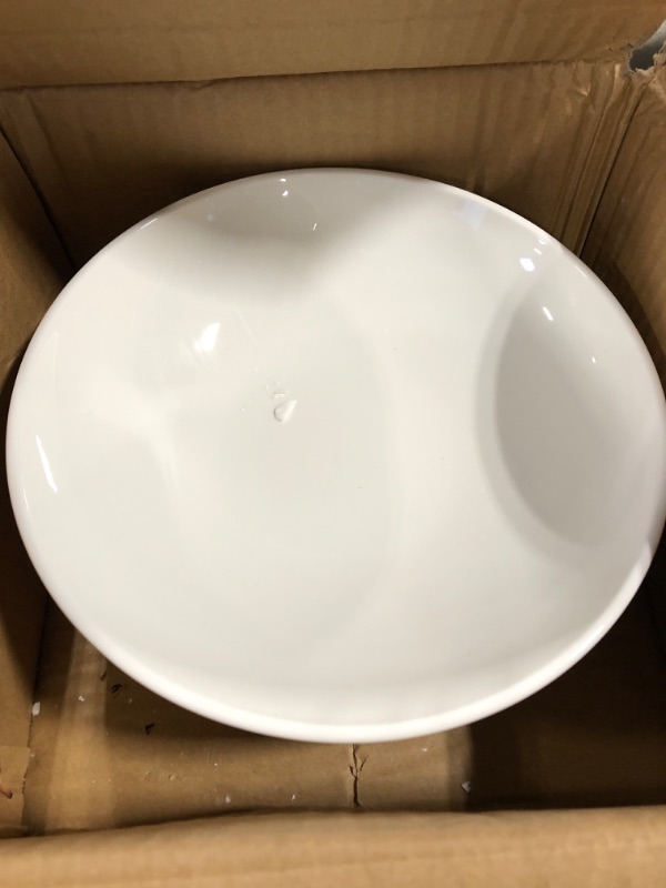 Photo 2 of *** only 2*** Creativity Home Pasta Bowls 28 OZ, Large Salad Bowls and Serving Bowls, Soup Bowl, Ceramic Pasta Plates, Set of 4, White 8.1 Inch