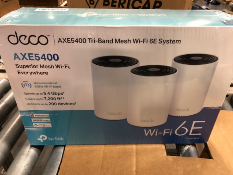 Photo 2 of ** factory sealed*** TP-Link Deco AXE5400 Tri-Band WiFi 6E Mesh System – Wi-Fi up to 7200 Sq.Ft