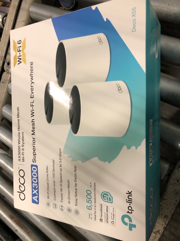 Photo 6 of ***FACTORY SEALED PRODUCT*** TP-Link Deco AX3000 WiFi 6 Mesh System(Deco X55) - Covers up to 6500 Sq.Ft.