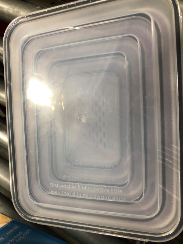 Photo 1 of 5 PCS Large Fruit Storage Containers for Fridge with Removable Colanders, Airtight Food Storage Containers with 5 Lids, 4 in 1 Produce Containers Keep Berry Fruits Vegetable Food Meat Fresh Longer