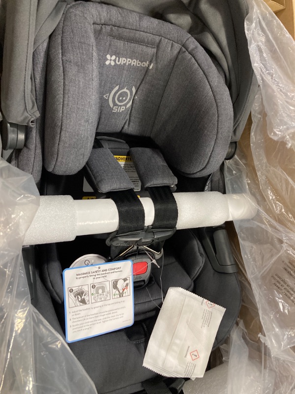 Photo 1 of ***PRODUCT SIMILAR TO THE ONE IN THE PHOTO*** UPPAbaby Mesa Max Infant Car Seat/Base with Load Leg and Robust Infant Insert Included/Innovative Safety Features + Simple Installation/Direct Stroller Attachment/Greyson (Charcoal Mélange)