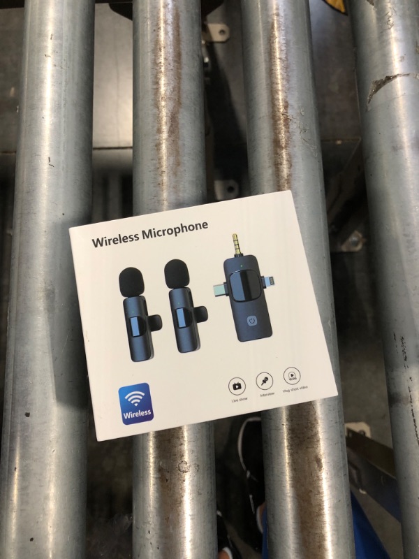 Photo 2 of ***Stock photo is a similar item*** Mini Microphone Wireless Lavalier Microphone for iPhone Android Computer Laptop Camera USB-C,2.4G Ultra-Low Delay,Noise Reduction,Double Lapel Microphone for YouTube TikTok Vlog