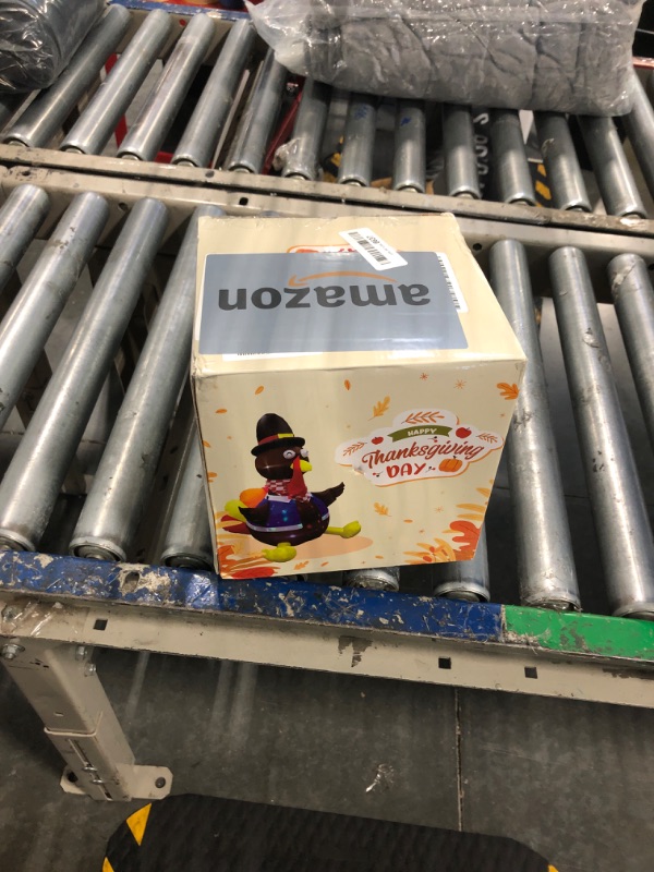 Photo 1 of AerWo Thanksgiving Inflatable Turkey Decoration 6ft Blow Up Turkey Inflatable with Rotating LED Colorful Lights for Outdoor Holiday Yard Lawn Thanksgiving Decorations Home Decor