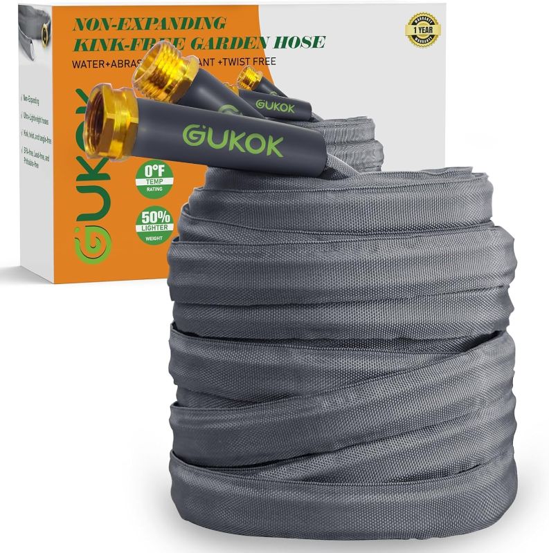 Photo 1 of 2024 Upgraded Non-Expanding Garden Hose 50ft,Flexible Ultra-Light Water Hose, Burst-Resistant, Lead-Free, Anti-Kink, High-Pressure, Ideal for All-Season Use
