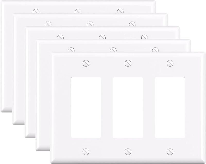 Photo 1 of [10 Pack] BESTTEN Single Pole Decorator Wall Light Switch with WallPlate