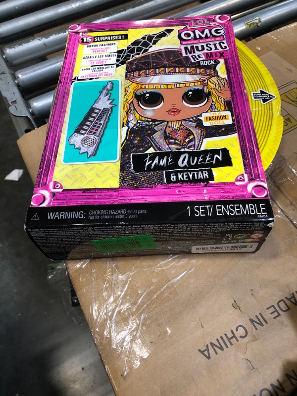 Photo 2 of 
L.O.L. Surprise! Remix Rock Fame Queen Fashion Doll with 15 Surprises Including Keytar, Outfit, Shoes, Stand, Lyric Magazine, and Record Player Playset - Kids Gift, Toys for Girls Boys Ages 4 5 6 7+