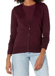 Photo 1 of Amazon Essentials Women's Lightweight Vee Cardigan Sweater (S)