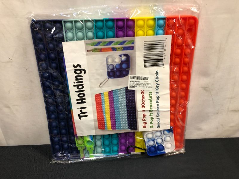 Photo 1 of Jumbo 256 Bubbles Jumbo Pop It Sensory Toys|256 Bubbles Silicon Anxiety Reliever Silicone Toy|11.8Inch Big Size Pop It|Pop It Keychain|2 Pop It Bracelet|Fun Toy for Autism Kids and Adult
