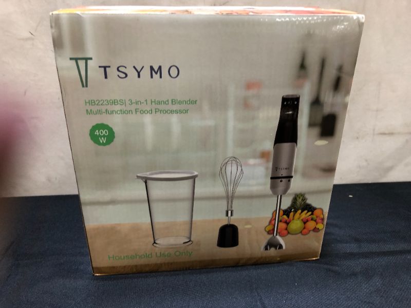 Photo 4 of TSYMO HB2239BS 3 in 1 Hand Blender Multi-Function Food Processor(Brand new factory sealed)