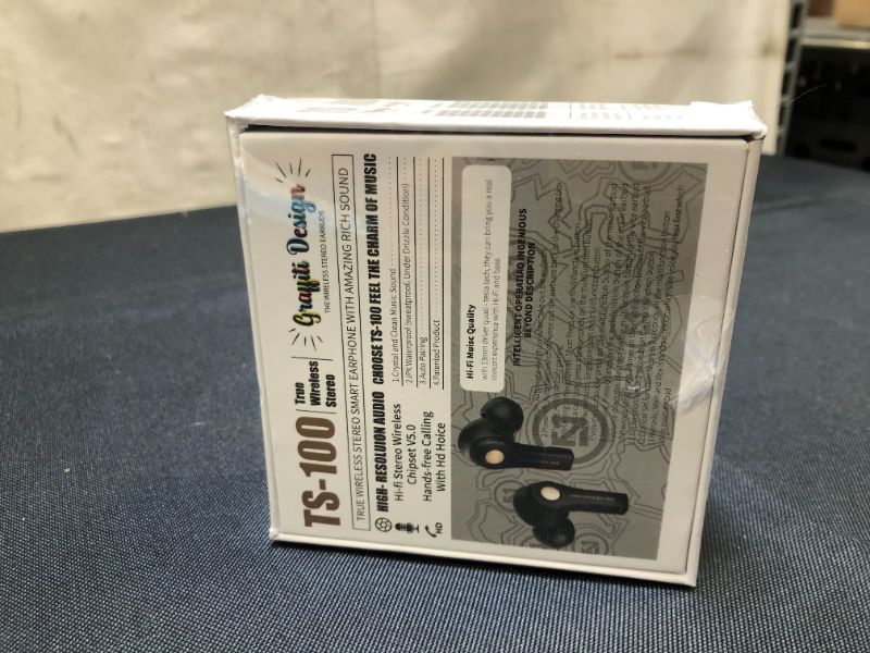 Photo 3 of TS-100 BT5.0 Wireless Earphones Auto Pairing Button Control Noise Reduction HiFi Sound Quality Sports Earbuds
