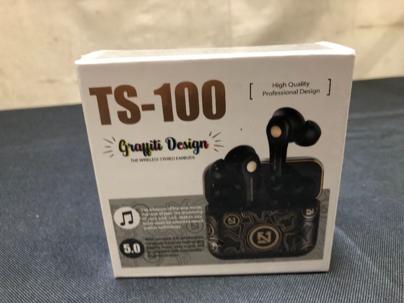 Photo 5 of TS-100 BT5.0 Wireless Earphones Auto Pairing Button Control Noise Reduction HiFi Sound Quality Sports Earbuds
