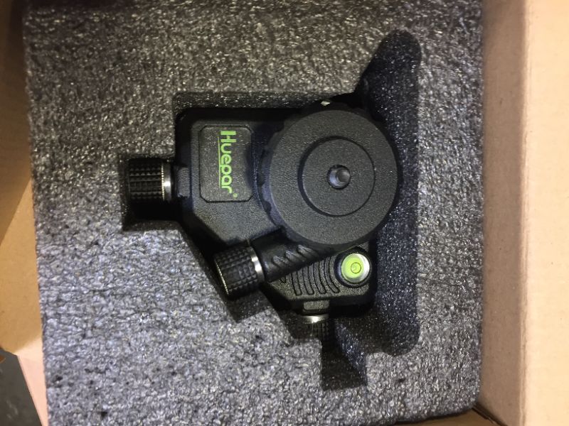 Photo 1 of Huepar Laser Level Adapter, Metal 360-Degree Rotating Base for Laser Level Tripod Connector, 1/4’’ Threaded Mount and Horizontal Bubble, Micro-adjust Fine Turning Pivoting Base AT2
