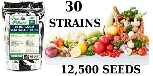 Photo 1 of 12,500 Seed 30 Vegetable/Fruit Variety Garden Pack Emergency Survival Kit Food
