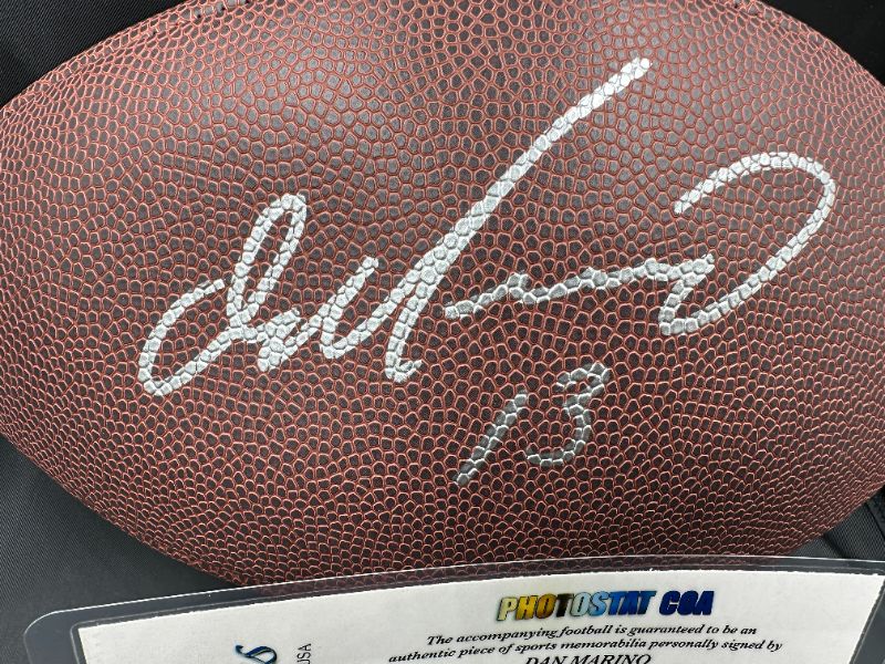 Photo 2 of DAN MARINO AUTOGRAPHED FOOTBALL W COA