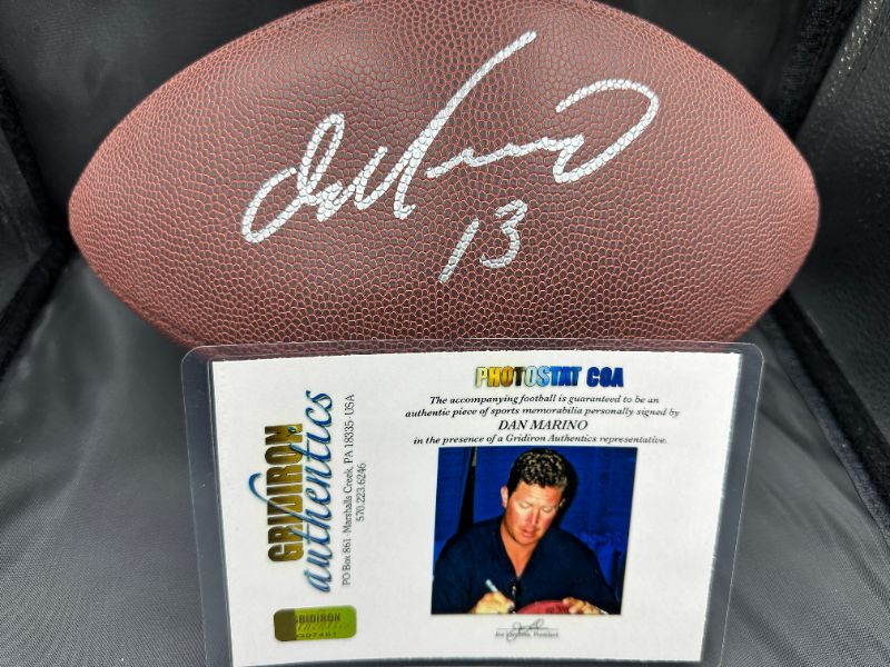 Photo 1 of DAN MARINO AUTOGRAPHED FOOTBALL W COA