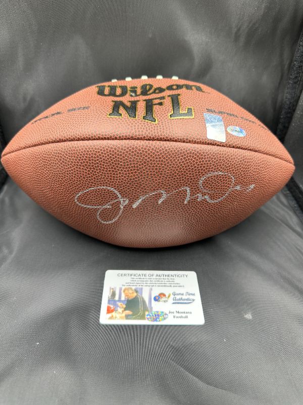 Photo 1 of JOE MONTANA AUTOGRAPHED FOOTBALL W COA