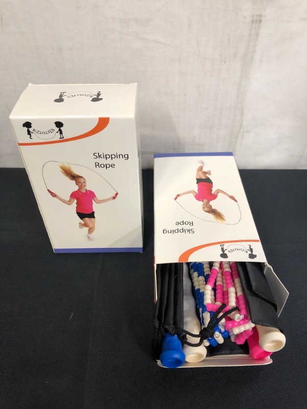 Photo 2 of Kidlots Jump Ropes For Kids - Pack of Two Beaded Jump Rope Adult Fitness - 10'6" In Size - 2 Person Jump Rope Increases Bone Density - Strengthens Your Legs
2 COUNT 