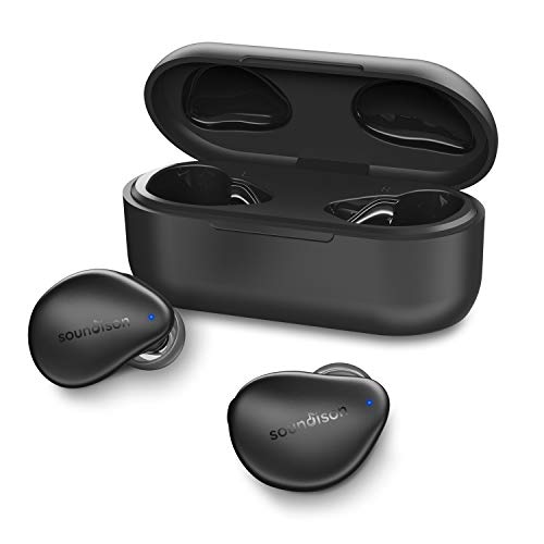 Photo 1 of True Wireless Earbuds, UNBREAKcable Soundison V5.0 Bluetooth Earbuds TWS in-Ear Hi-Fi Stereo Sound Built-in Mic Bluetooth Earphones Compatible with iPhone/Android for Sports with Charging Case
