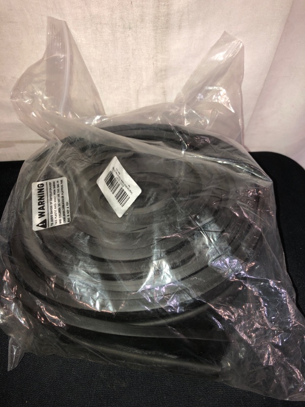 Photo 2 of 16.5 Feet Garage Door Seals Bottom Rubber Weather Stripping Kit Seal Strip Replacement,Universal Weatherproof Threshold Buffering Sealing Rubber 5/16" T Ends, 3 3/4" Width
