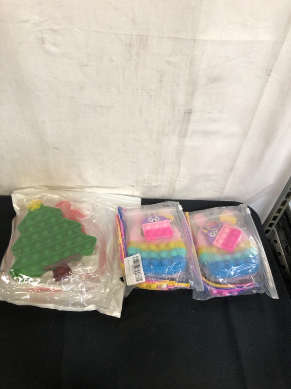 Photo 1 of 3PC LOT, MISC BUBBLE POP FIDGET TOYS