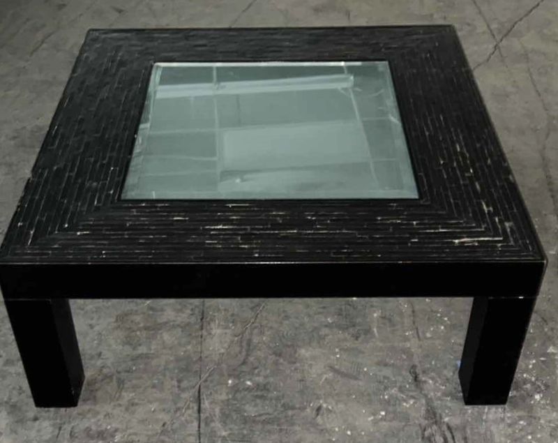 Photo 1 of COCKTAIL TABLE WITH GLASS INSERT 40” x 16”