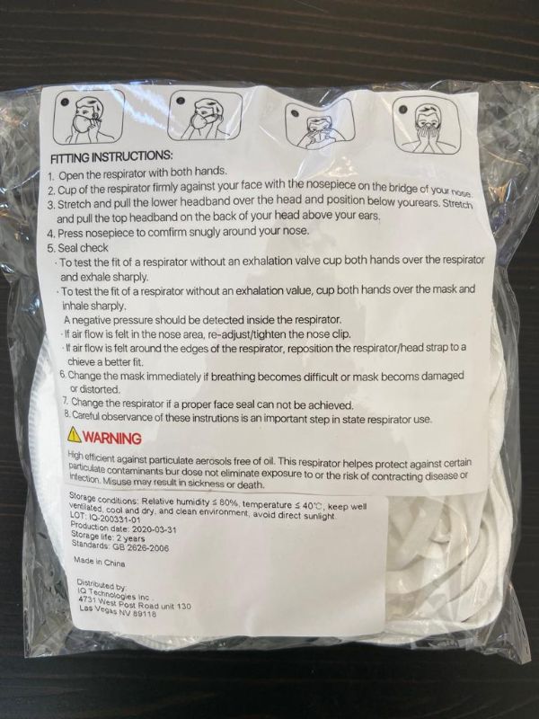 Photo 1 of KN95 MASK NEW 