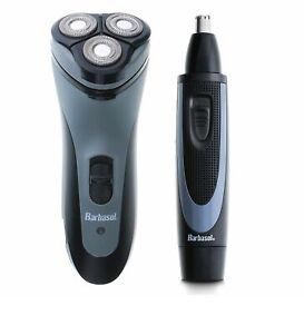 Photo 1 of BARBASOL 2 IN 1 COMBO PACK WITH STAINLESS STEEL BLADES 1 ROTARY SHAVER AND 1 EAR AND NOSE TRIMMER NEW 