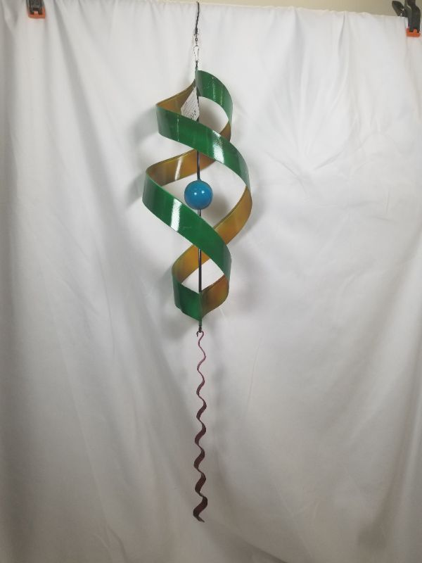 Photo 1 of YELLOW AND GREEN WIND SPINNER METAL HANG NEW 