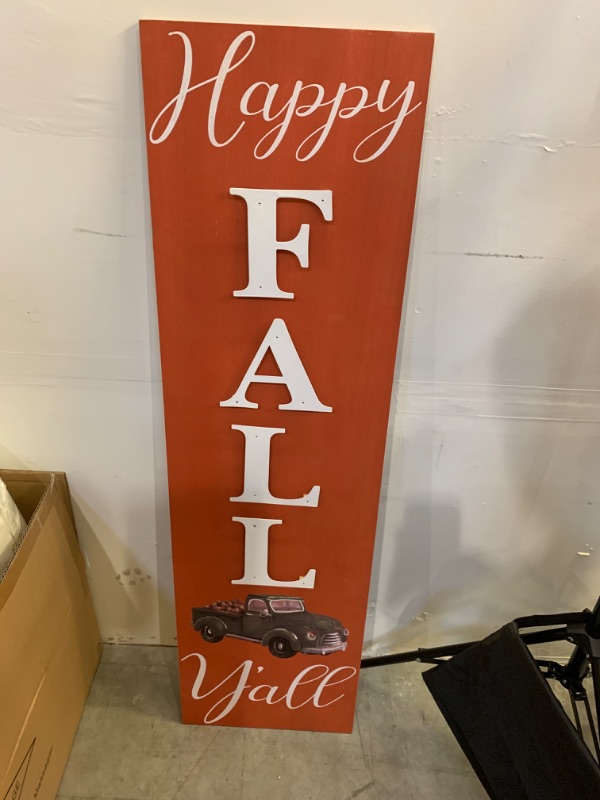Photo 1 of DOUBLE SIDED HAPPY FALL YALL AND CHRISTMAS SIGN NEW 
