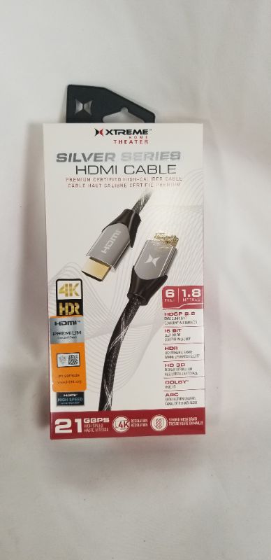 Photo 1 of HDMI CABEL CHARGER SILVER SERIES 6FT 4K NEW 