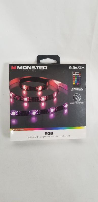 Photo 1 of RGB MULTICOLOR LED STRIP LIGHT WITH REMOTE  CONTROL 6.5FT NEW 