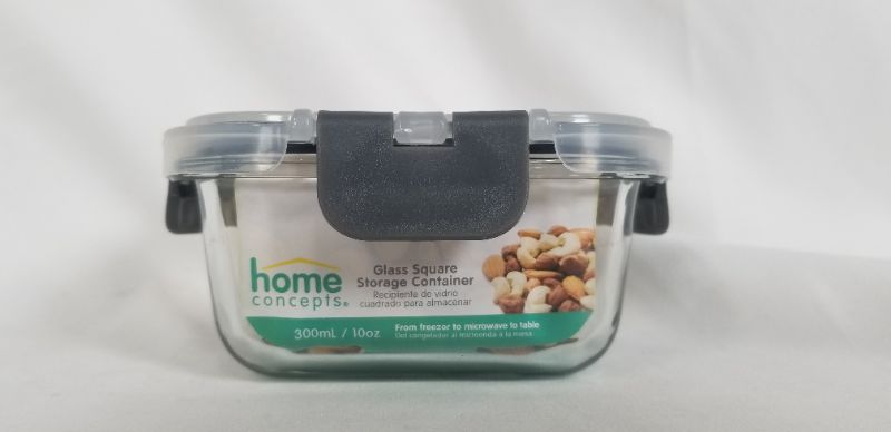 Photo 2 of GLASS STORAGE SQUARE CONTAINER 10oz NEW 