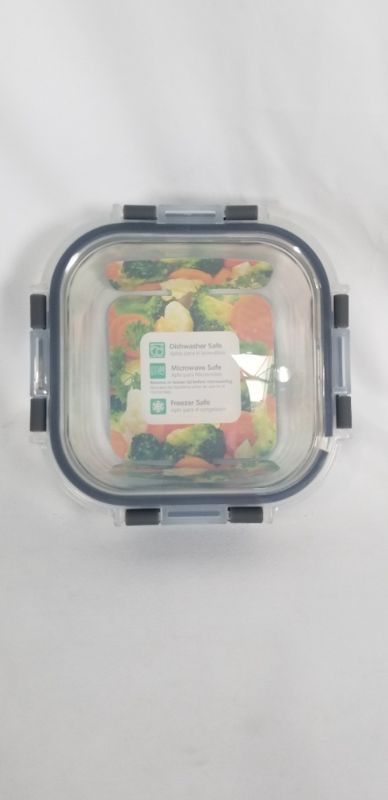 Photo 1 of GLASS STORAGE SQUARE CONTAINER 15oz NEW 