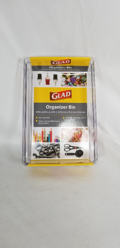 Photo 1 of CLEAR ORGANIZER BIN LARGE 9INCH x 6INCH x .2INCH NEW 