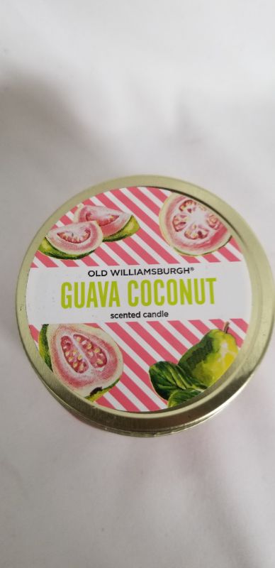 Photo 2 of GUAVA COCONUT MASON JAR CANDLE 3oz NEW 