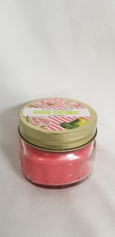 Photo 1 of GUAVA COCONUT MASON JAR CANDLE 3oz NEW 