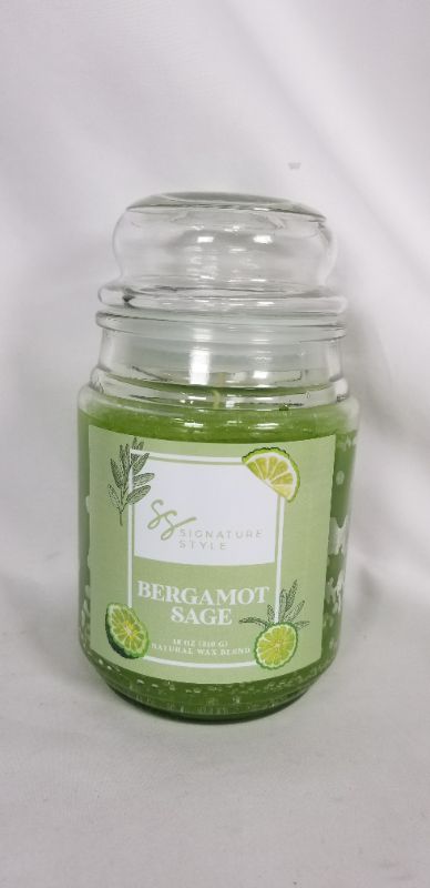 Photo 1 of BERGAMOT SAGE CANDLE JAR 18oz NEW 