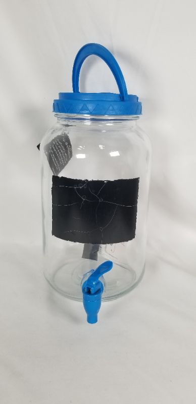 Photo 1 of ARTLAND TAKE ALONG 110oz JAR W BLACKBOARD CHALK STICK GLASS PLASTIC BLUE NEW 