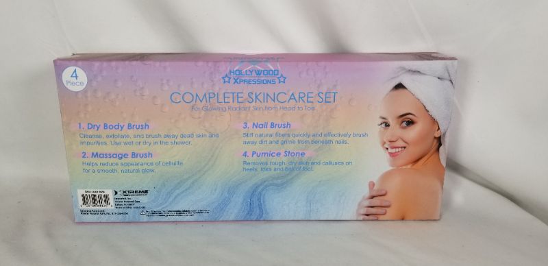 Photo 2 of COMPLETE SKIN CARE SET 4 PACKS DRY BODY MASSAGE BRUSH  NAIL BRUSH PUMICE STONE NEW 