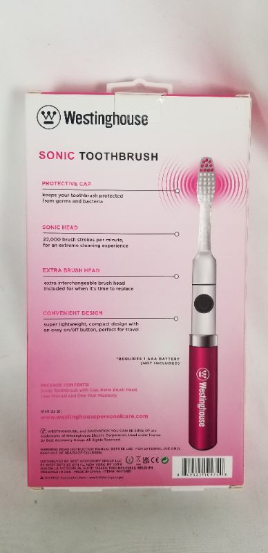 Photo 2 of SONIC TOOTHBRUSH TRAVEL READY GERM PROTECTION WITH PROTECTIVE CAP NEW