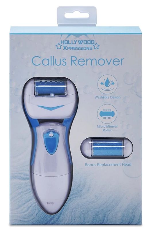 Photo 1 of BLUE AND WHITE CALLUS REMOVER WASHABLE DESIGN MICRO MINERAL ROLLER BONUS REPLACEMENT HEAD NEW