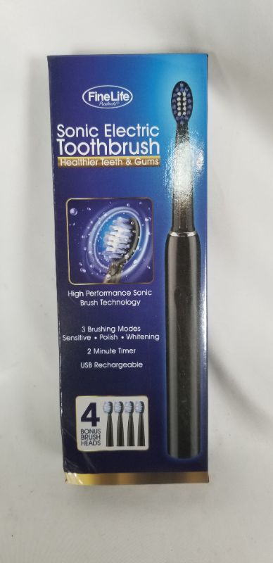 Photo 2 of SONIC ELECTRIC TOOTHBRUSH 3 MODES USB RECHARGEABLE WATERPROOF 4 BONUS BRUSH HEADS NEW